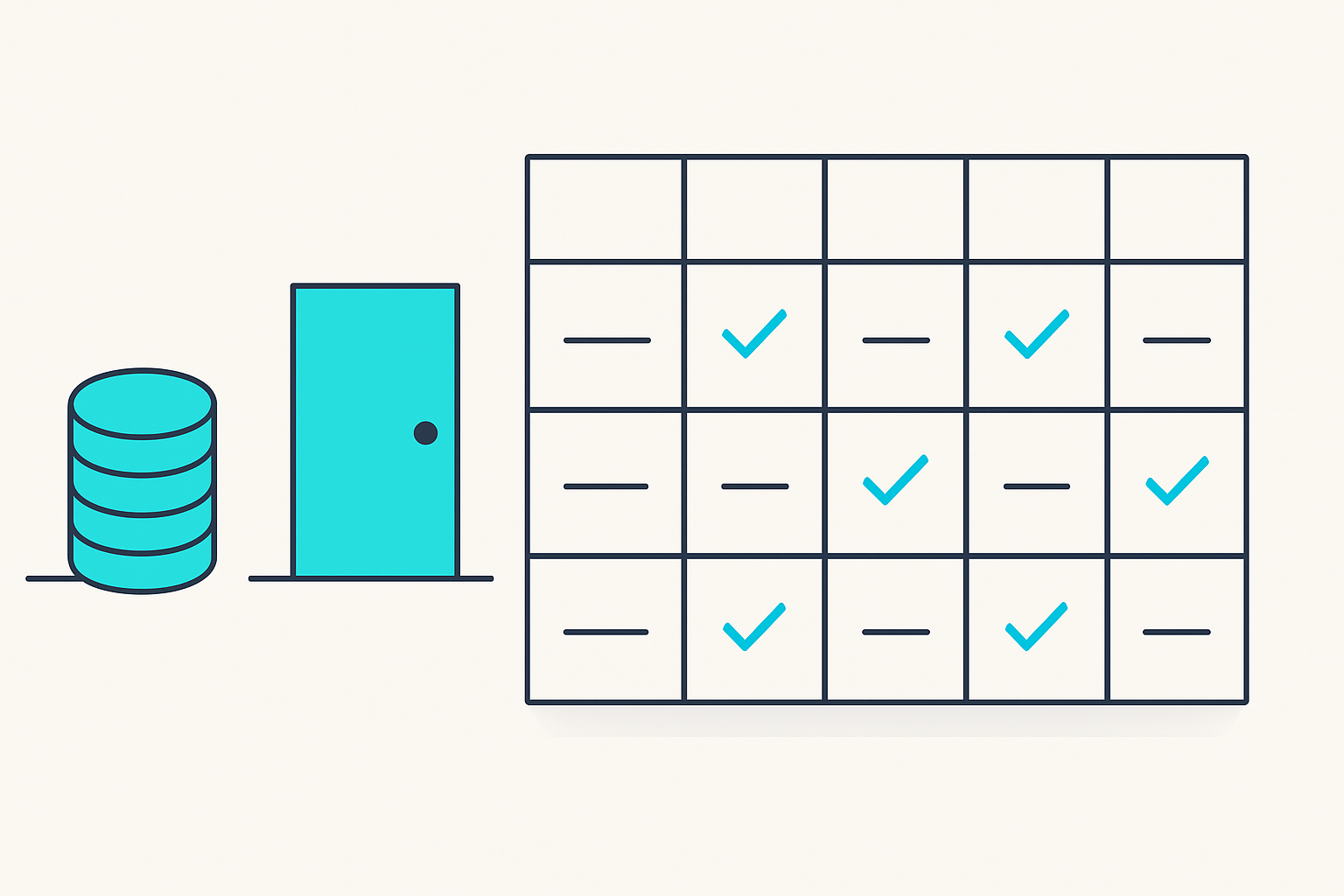 Minimalist teal scorecard illustration comparing AI app builders on cost and code ownership for a bootstrapped SaaS founder